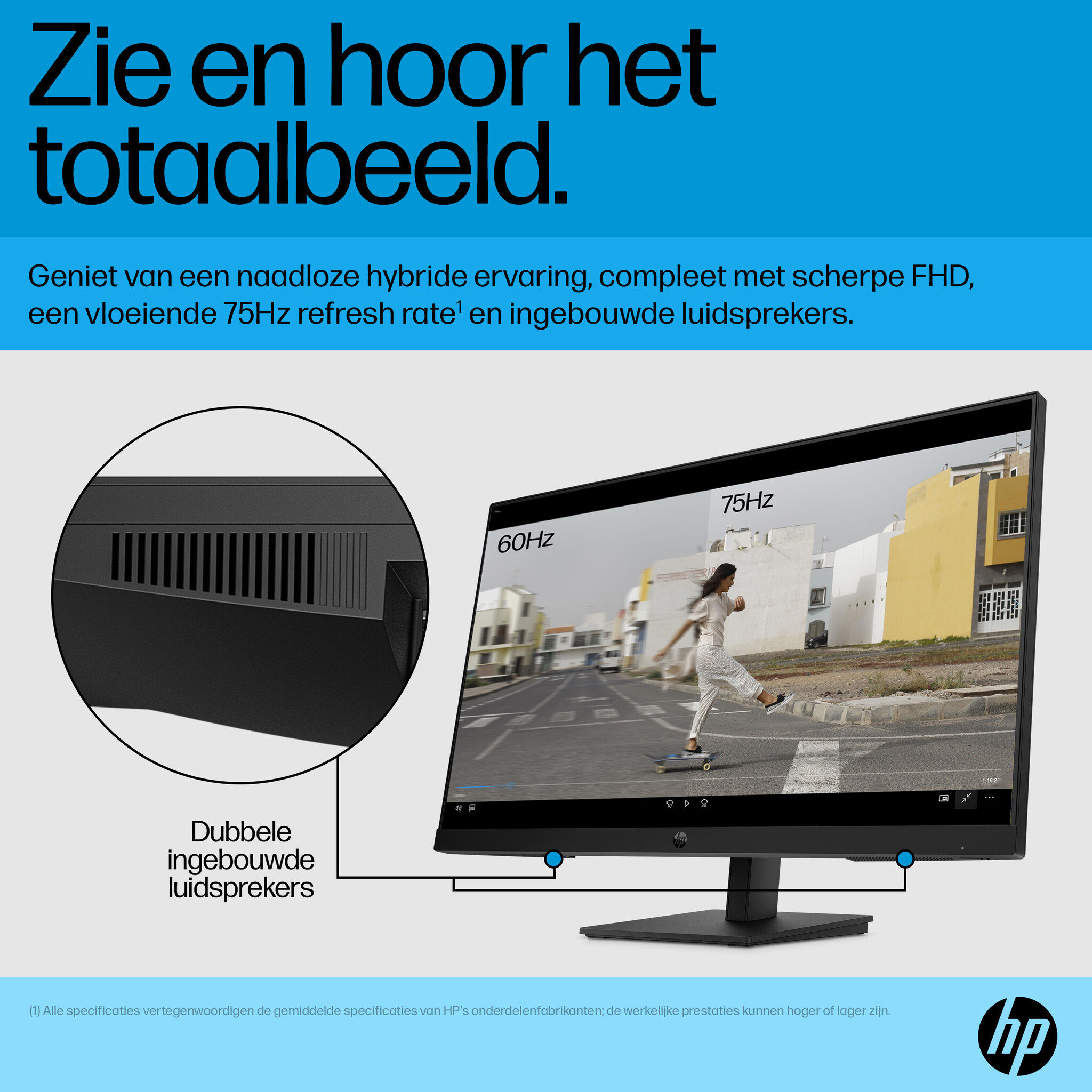 HP Printing & Computing HP P27h G5 27 inch Full HD IPS Monitor met Ergonomische Voet