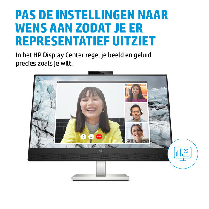 HP Printing & Computing HP E27m G4 27 inch QHD Conferencing Monitor met Webcam & USB-C Docking