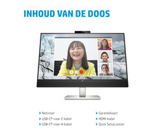 HP Printing & Computing HP E27m G4 27 inch QHD Conferencing Monitor