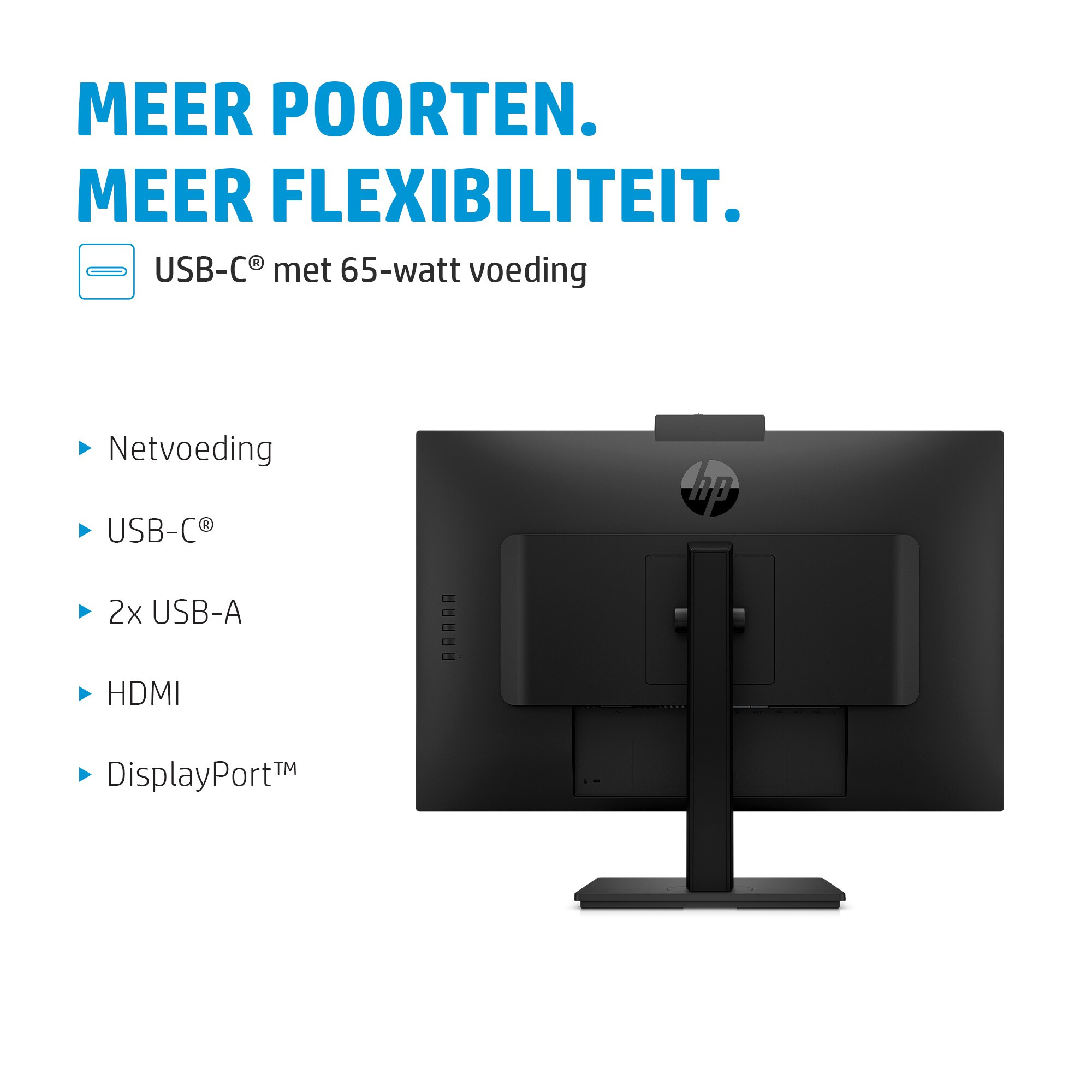 HP Printing & Computing HP M27m 27 inch Full HD Conferencing Monitor met USB-C & Webcam