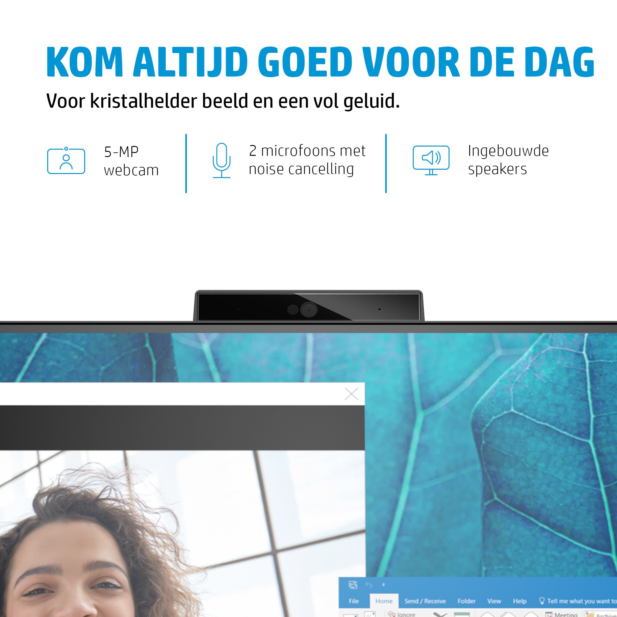 HP Printing & Computing HP M27m 27 inch Full HD Conferencing Monitor met USB-C & Webcam