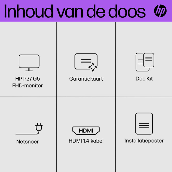 HP Printing & Computing HP P27 G5 27 inch Full HD IPS Monitor (64X69AA#ABB)