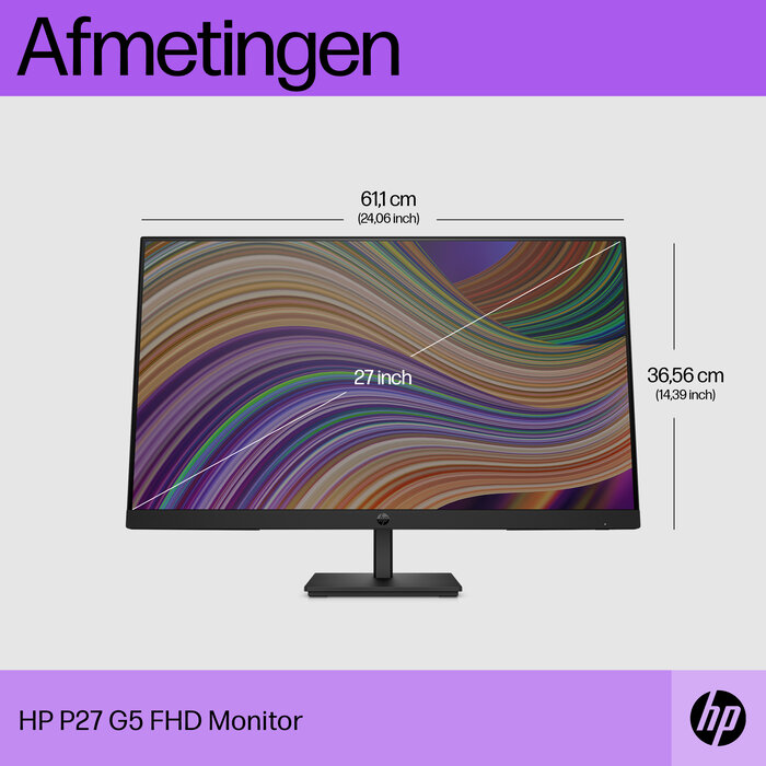 HP Printing & Computing HP P27 G5 27 inch Full HD IPS Monitor (64X69AA#ABB)