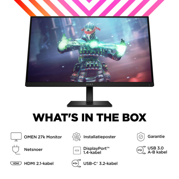 HP Printing & Computing OMEN by HP 27k 27 inch 4K UHD 144Hz Gaming Monitor - 1ms - HDMI 2.1