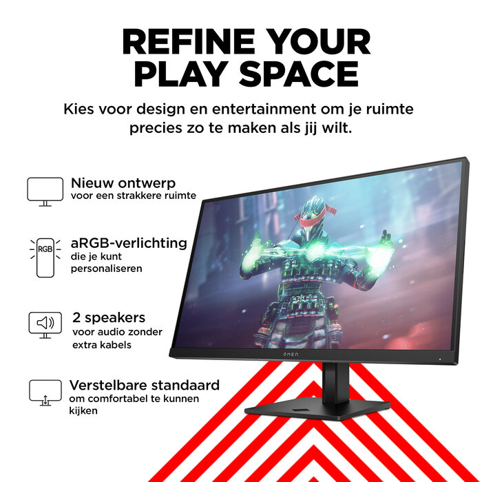 HP Printing & Computing OMEN by HP 27k 27 inch 4K UHD 144Hz Gaming Monitor - 1ms - HDMI 2.1
