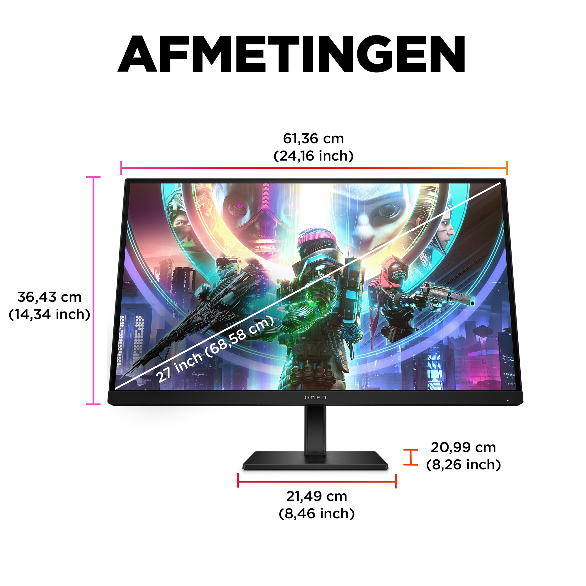 HP Printing & Computing HP OMEN 27qs 27 inch QHD Gaming Monitor - 240Hz, 1ms IPS