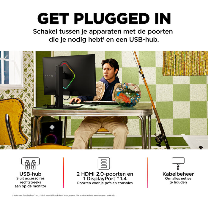 HP Printing & Computing HP OMEN 27qs 27" QHD 240Hz Gaming Monitor (780J4AA#ABB)