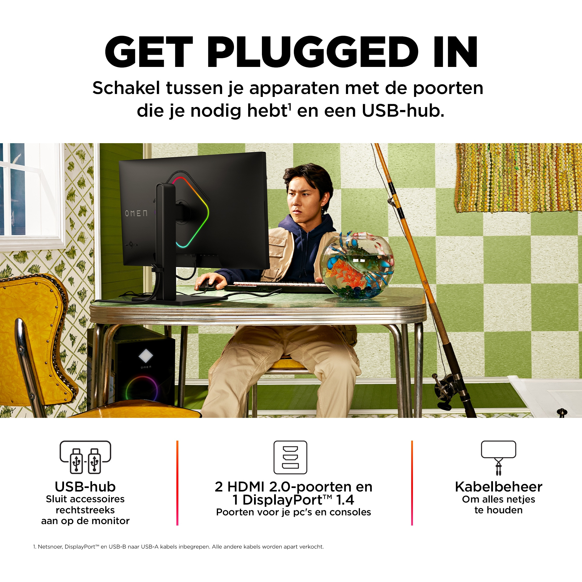 HP Printing & Computing HP OMEN 27qs 27" QHD 240Hz Gaming Monitor (780J4AA#ABB)