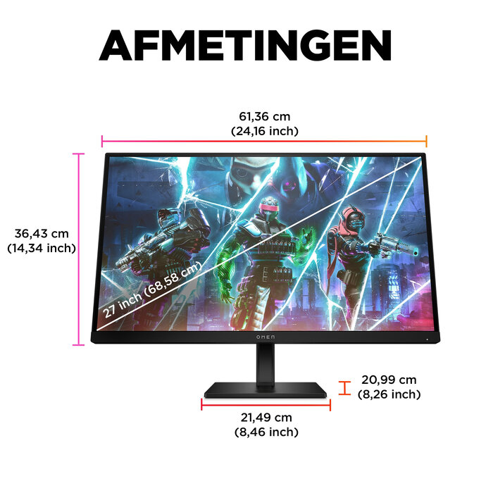 HP Printing & Computing HP OMEN 27s 27 inch FHD 240Hz Monitor (780G5AA#ABB)