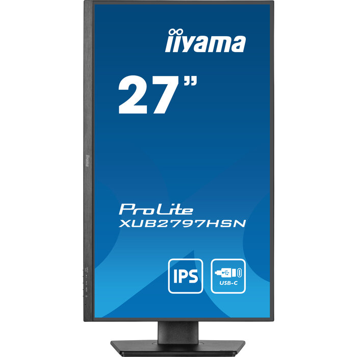 iiyama iiyama ProLite XUB2797HSN-B2 27 inch Full HD Monitor - 100Hz, IPS & USB-C Docking