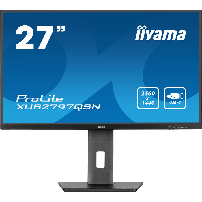 iiyama iiyama ProLite XUB2797QSN-B2, 68,6 cm (27"), 2560 x 1440 Pixels, 2K Ultra HD, LED, 1 ms, Zwart