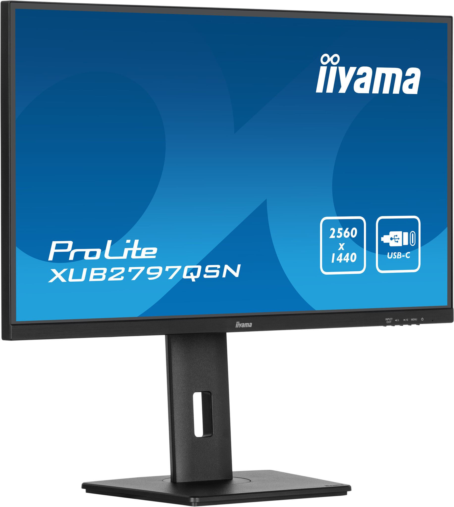 iiyama iiyama ProLite XUB2797QSN-B2, 68,6 cm (27"), 2560 x 1440 Pixels, 2K Ultra HD, LED, 1 ms, Zwart