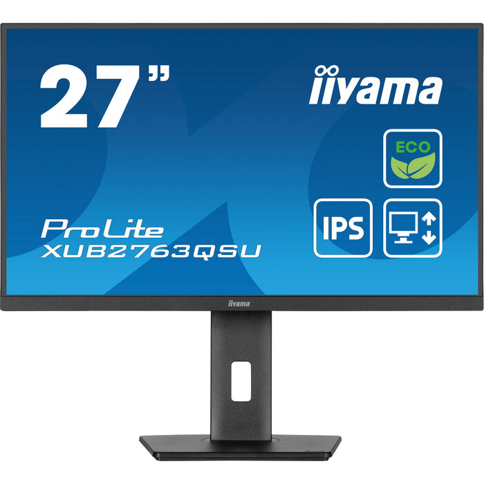iiyama iiyama ProLite XUB2763QSU-B1 27" QHD IPS Monitor - In hoogte verstelbaar