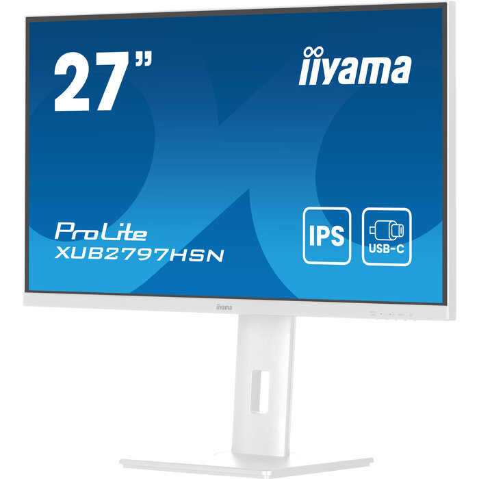 iiyama iiyama ProLite XUB2797HSN-W2 27" Full HD IPS Monitor - USB-C Dock & KVM-switch - Wit