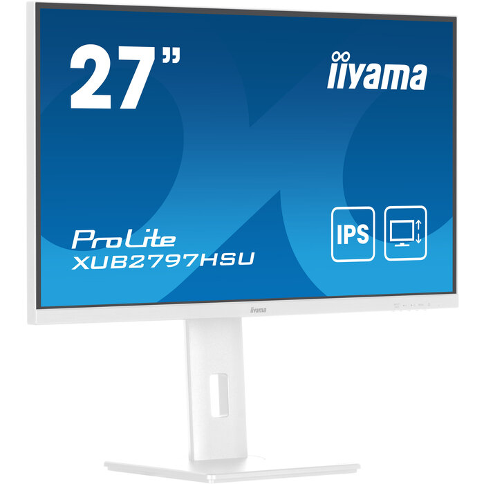 iiyama iiyama ProLite XUB2797HSU-W2 27 inch Full HD IPS Monitor - Ergonomisch en Verstelbaar - Wit
