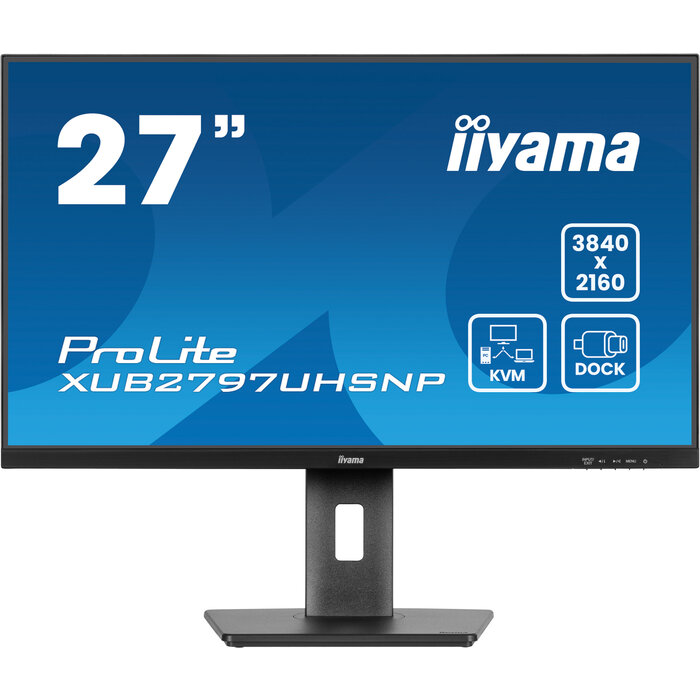 iiyama iiyama ProLite XUB2797UHSNP-B1 27" 4K IPS Monitor met USB-C Docking Station