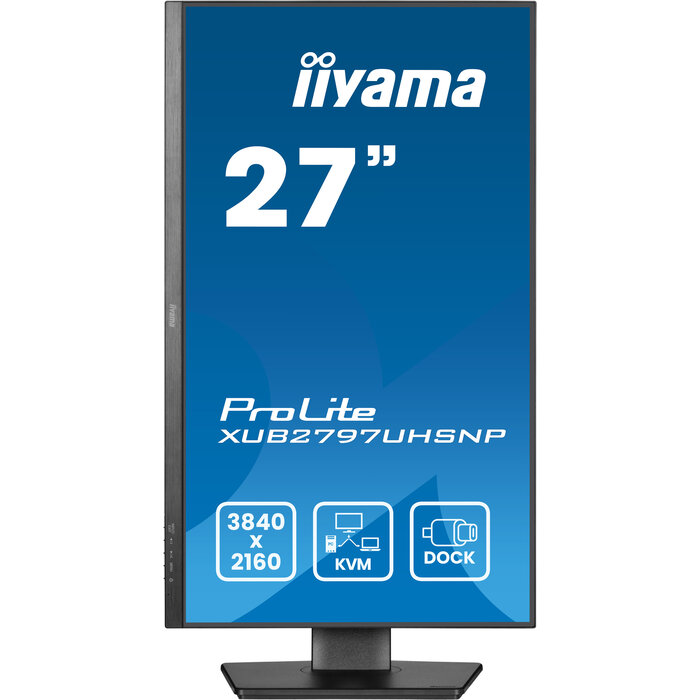 iiyama iiyama ProLite XUB2797UHSNP-B1 27" 4K IPS Monitor met USB-C Docking Station