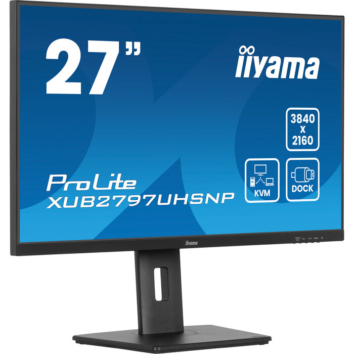 iiyama iiyama ProLite XUB2797UHSNP-B1 27" 4K IPS Monitor met USB-C Docking Station