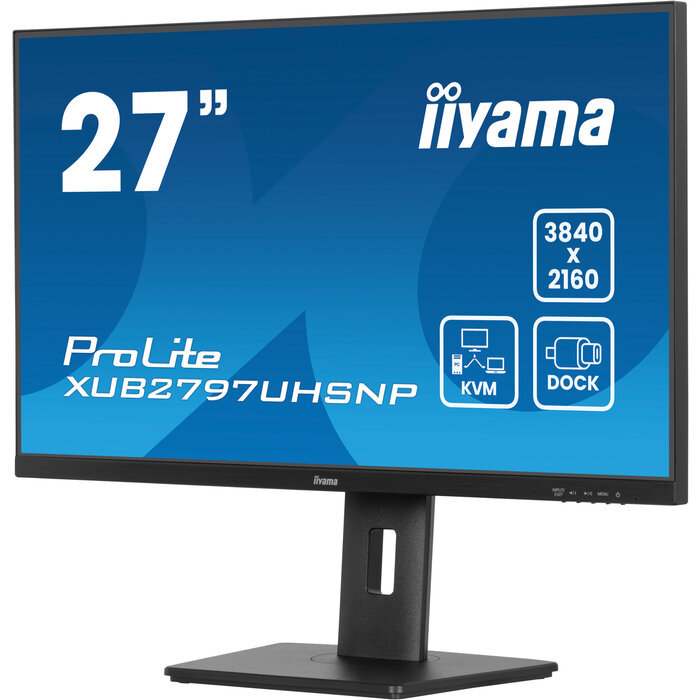 iiyama iiyama ProLite XUB2797UHSNP-B1 27" 4K IPS Monitor met USB-C Docking Station