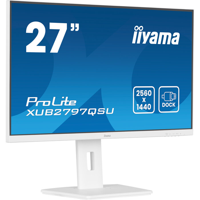 iiyama iiyama ProLite XUB2797QSU-W2 - 27 inch Quad HD IPS Monitor - Ergonomisch - Wit