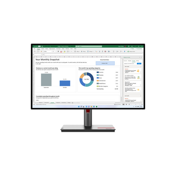 Lenovo Lenovo ThinkVision P27h-30 27" QHD USB-C Monitor (63A1GAT1EU)