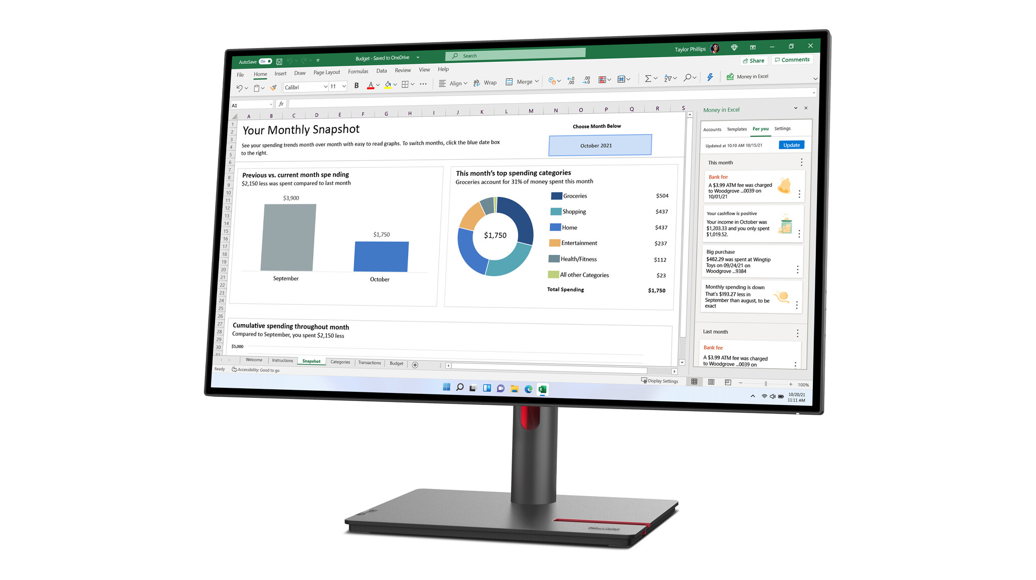 Lenovo Lenovo ThinkVision P27h-30 27" QHD USB-C Monitor (63A1GAT1EU)
