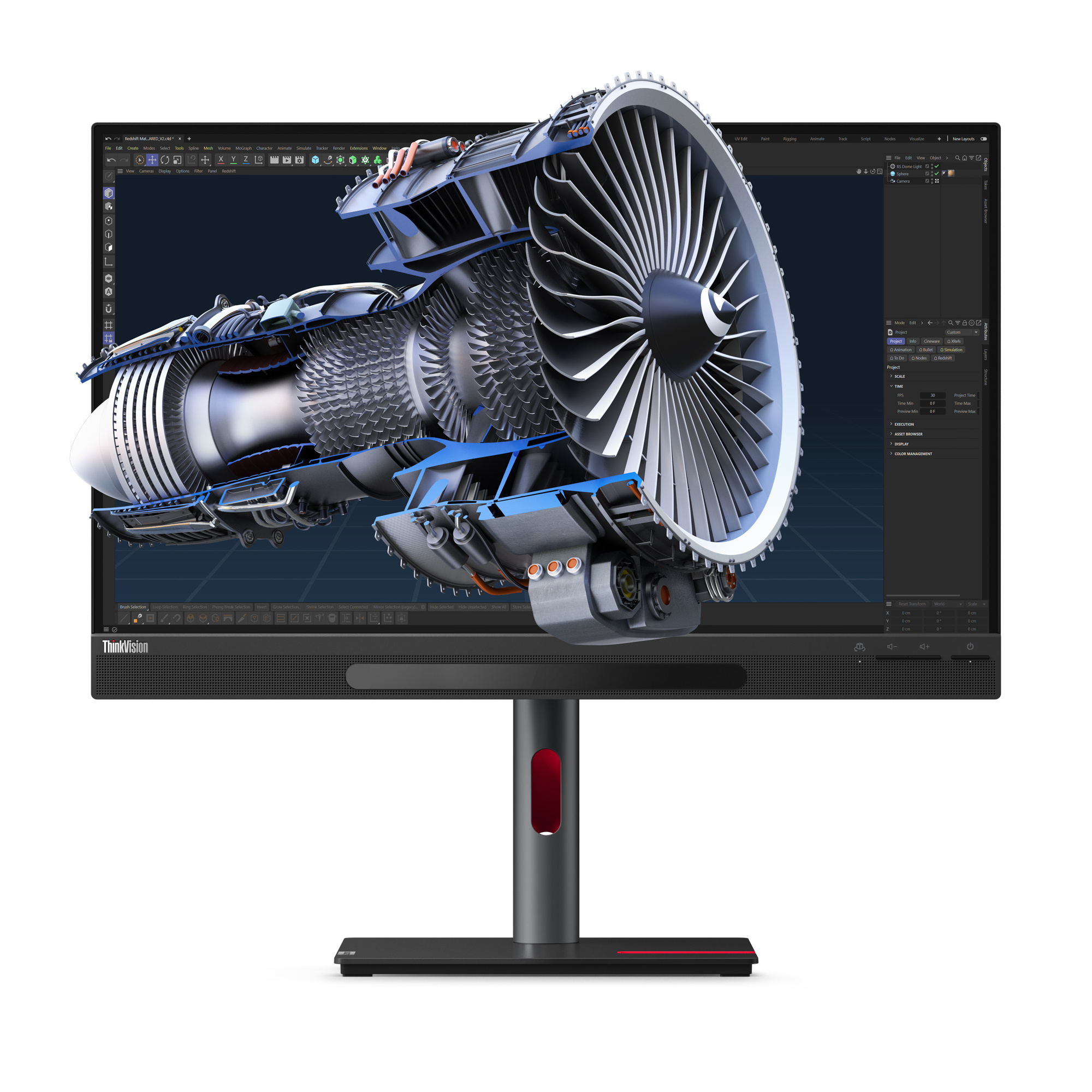 Lenovo Lenovo ThinkVision 27 3D, 68,6 cm (27"), 3840 x 2160 Pixels, 4K Ultra HD, LED, 6 ms, Zwart