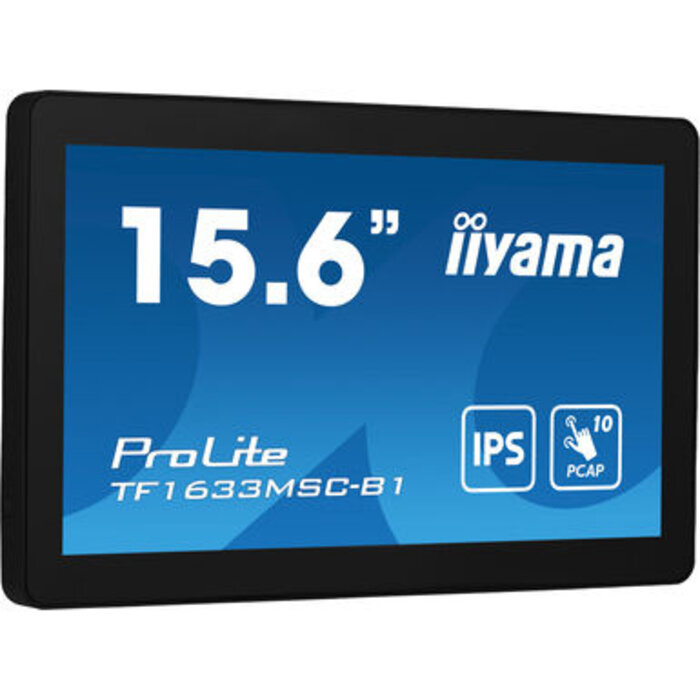 iiyama iiyama ProLite TF1633MSC-B1, 39,6 cm (15.6"), 1920 x 1080 Pixels, Full HD, 5 ms, Zwart