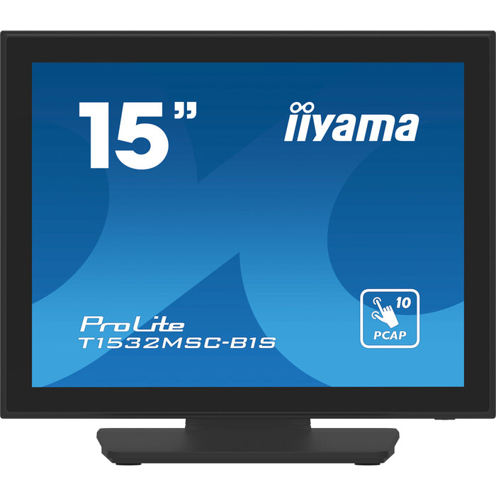iiyama iiyama ProLite T1532MSC-B1S 15-inch Touchscreen Monitor - Zwart - 10-punts PCAP