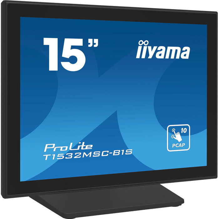 iiyama iiyama ProLite T1532MSC-B1S 15-inch Touchscreen Monitor - Zwart - 10-punts PCAP