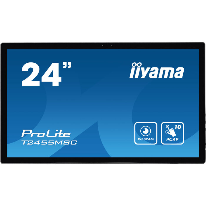 iiyama iiyama ProLite T2455MSC-B1 24" IPS Full HD Touchscreen Monitor met Webcam