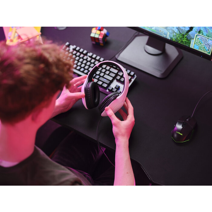 Trust Trust GXT 415W Zirox Bedrade Gaming Headset - Lichtgewicht - Wit