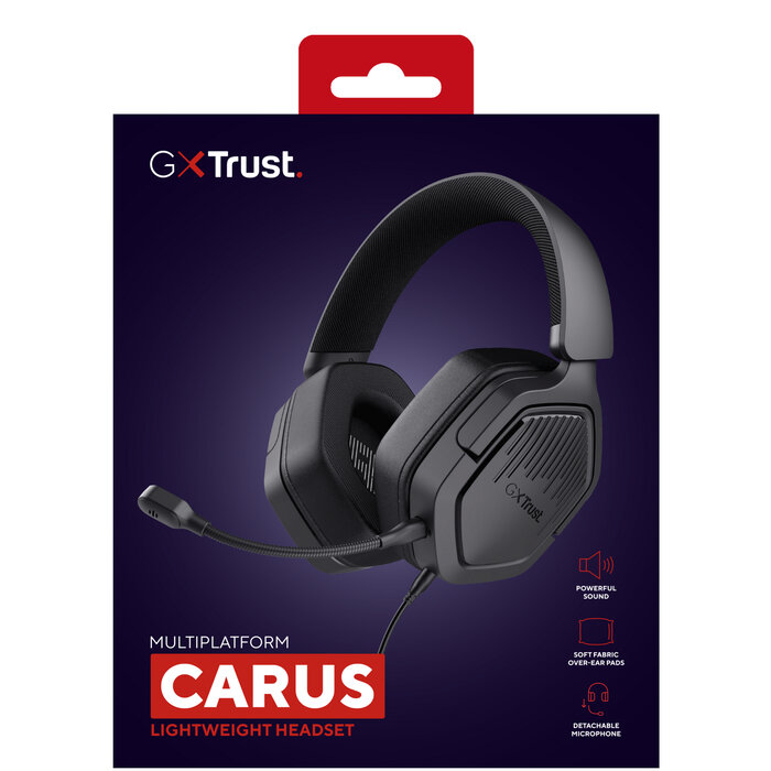 Trust Trust GXT 492 Carus Bedrade Gaming Headset - Zwart - Lichtgewicht