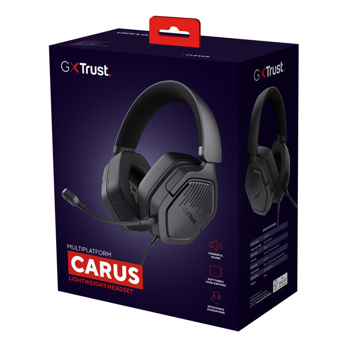 Trust Trust GXT 492 Carus Bedrade Gaming Headset - Zwart - Lichtgewicht