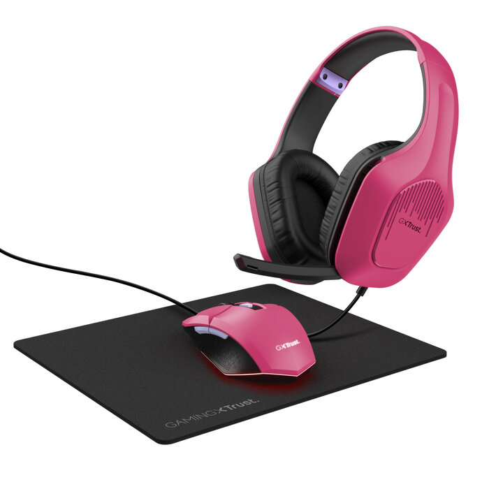 Trust Trust GXT 790 Lichtgewicht Gaming Headset - Bedraad - Zwart/Roze - 244g