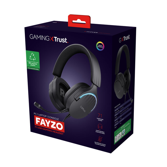 Trust Trust GXT 490 Fayzo Gaming Headset - Zwart - Bedraad - Over-ear