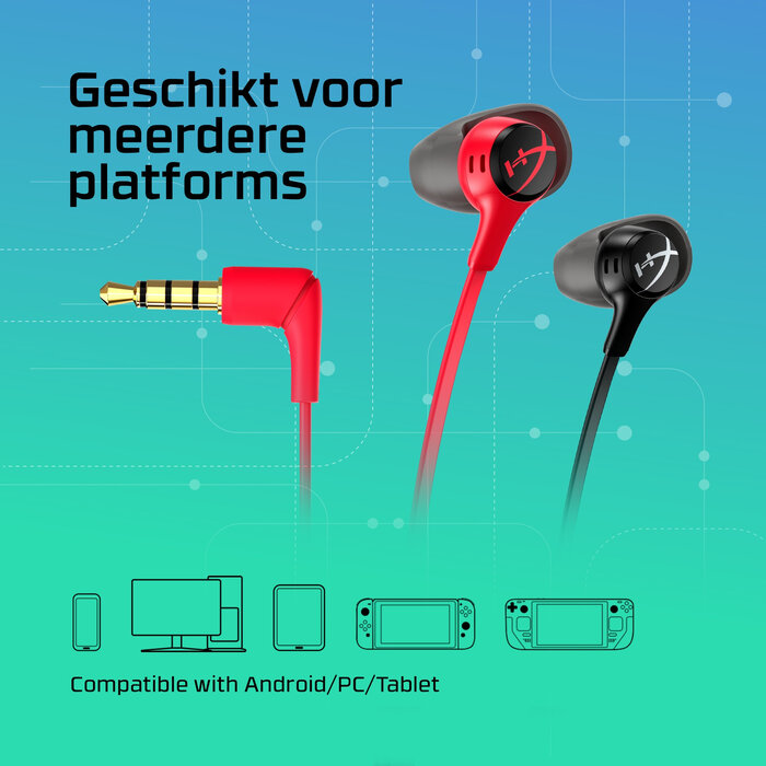 HyperX HyperX Cloud Earbuds II Bedrade Gaming Headset - Rood