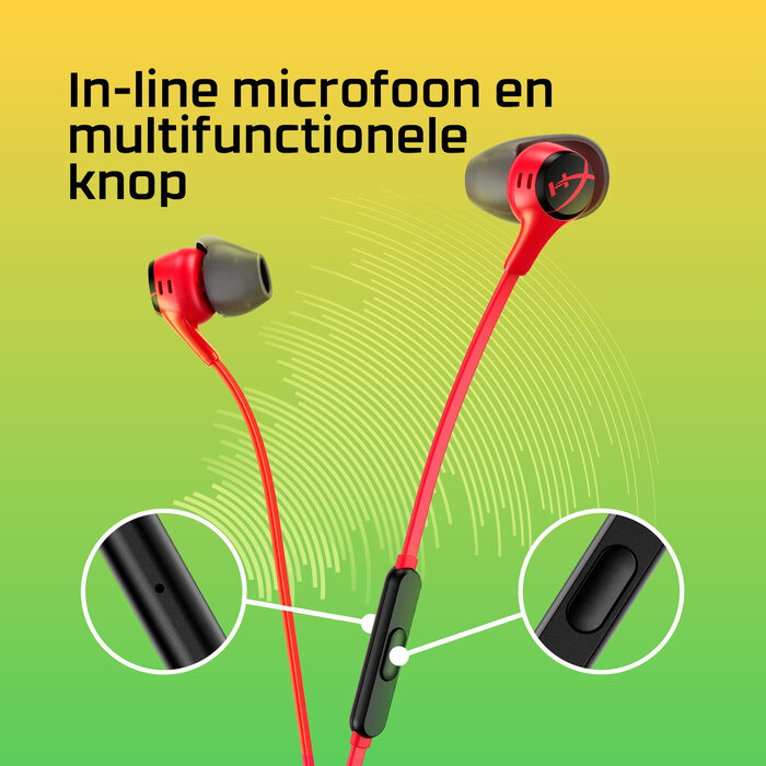 HyperX HyperX Cloud Earbuds II Bedrade Gaming Headset - Rood