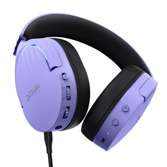 Trust Trust GXT 491P Fayzo Gaming Headset - Draadloos & Bedraad - Zwart/Paars