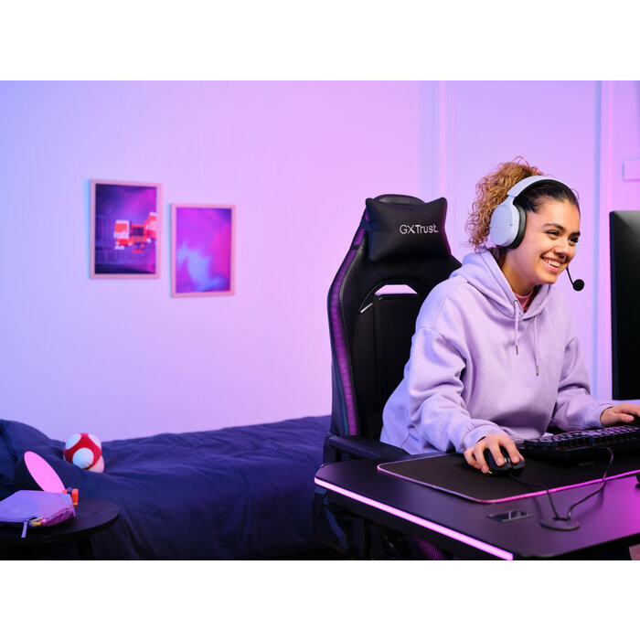 Trust Trust GXT 491P Fayzo Gaming Headset - Draadloos & Bedraad - Zwart/Paars