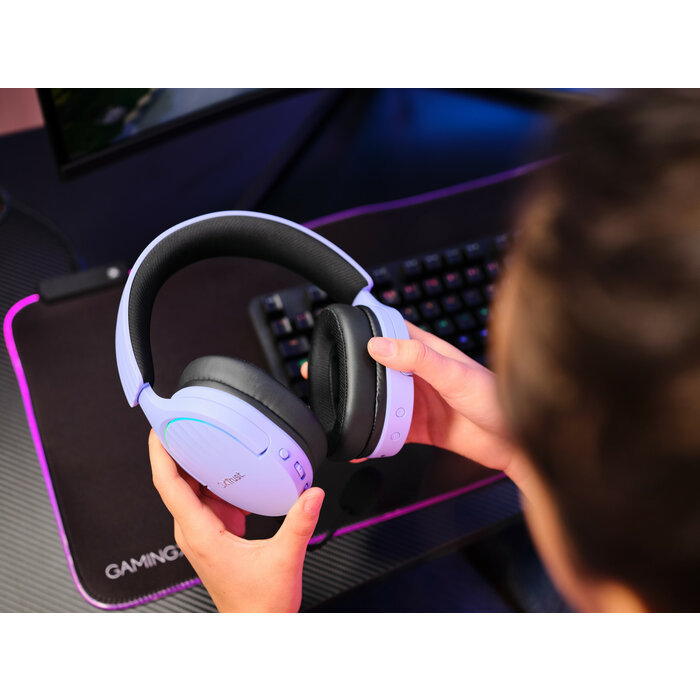 Trust Trust GXT 491P Fayzo Gaming Headset - Draadloos & Bedraad - Zwart/Paars