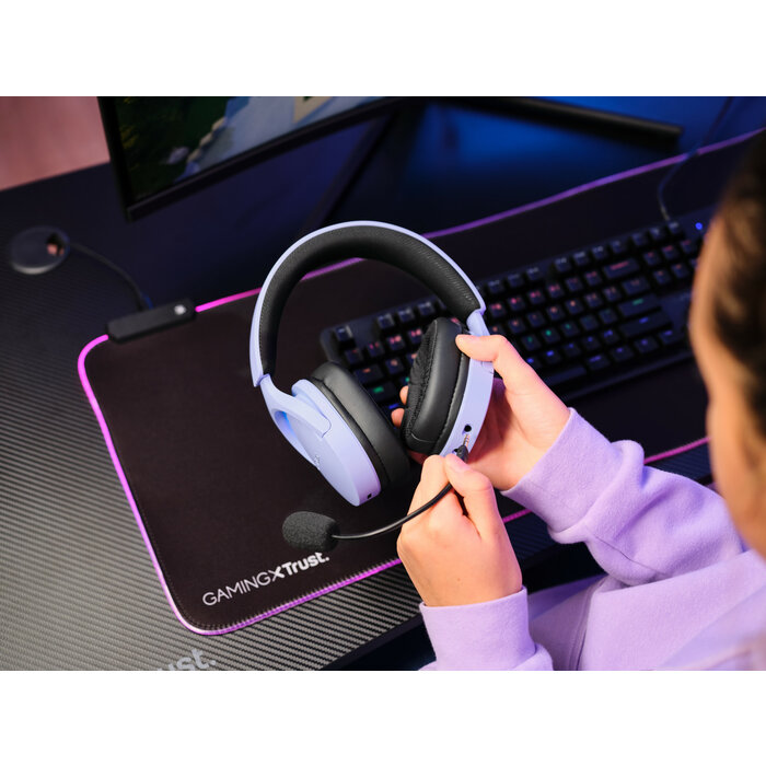Trust Trust GXT 491P Fayzo Gaming Headset - Draadloos & Bedraad - Zwart/Paars
