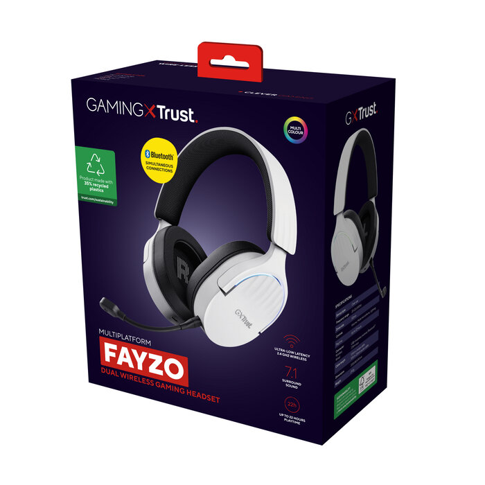 Trust Trust GXT 491W Fayzo Draadloze Gaming Headset - Wit (25304)