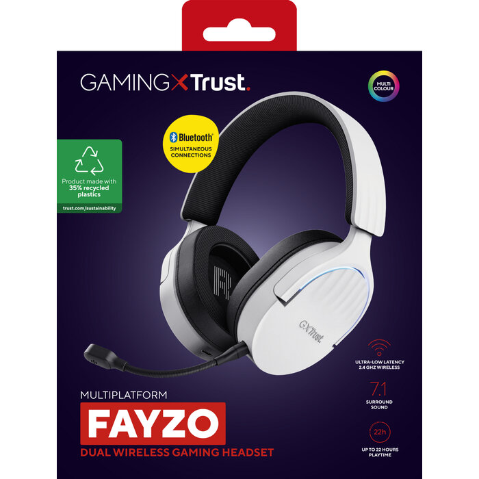 Trust Trust GXT 491W Fayzo Draadloze Gaming Headset - Wit (25304)