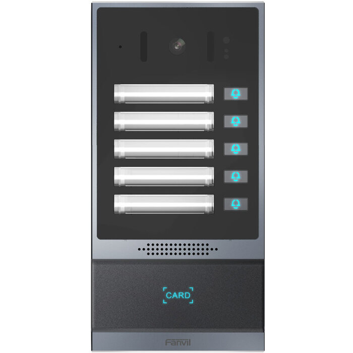 Fanvil Fanvil i63 SIP Video Deurtelefoon met Camera, 5 Knoppen, RFID & NFC - IP66