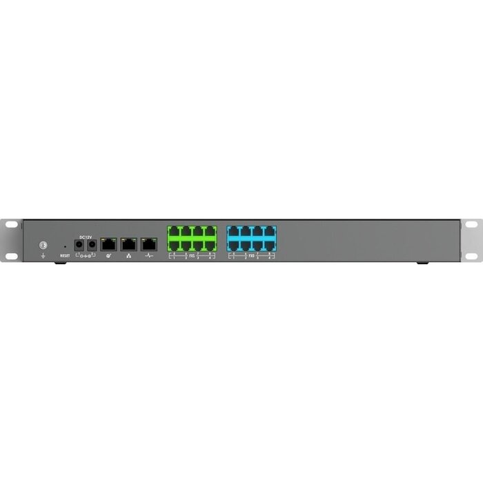 Grandstream Grandstream UCM6308 IP-PBX Telefooncentrale (8x FXO, 8x FXS, 3000 Gebruikers)