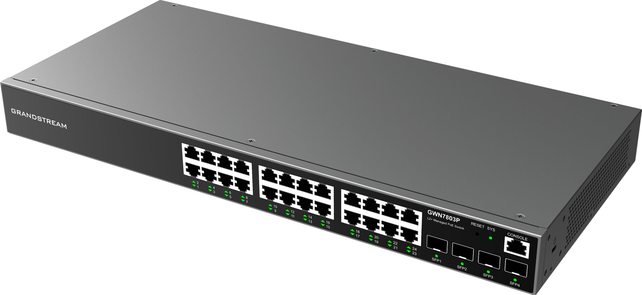 Grandstream Grandstream GWN7803P Managed Layer 2+ Switch - 24x PoE+ & 4x SFP