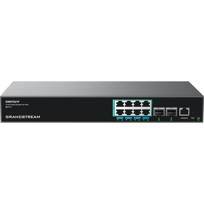 Grandstream Grandstream GWN7821P Layer 3 Multi-Gigabit Managed PoE++ Switch (8x 2.5G, 240W)