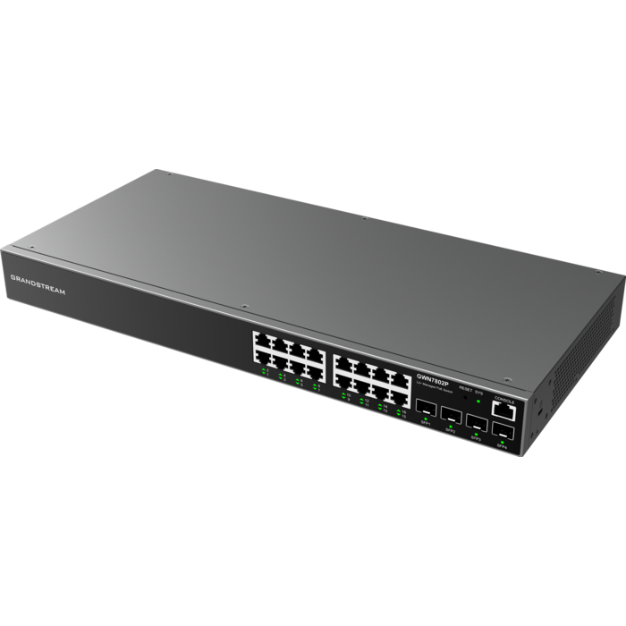 Grandstream Grandstream GWN7802P 16-Poorts Gigabit PoE+ Managed Switch