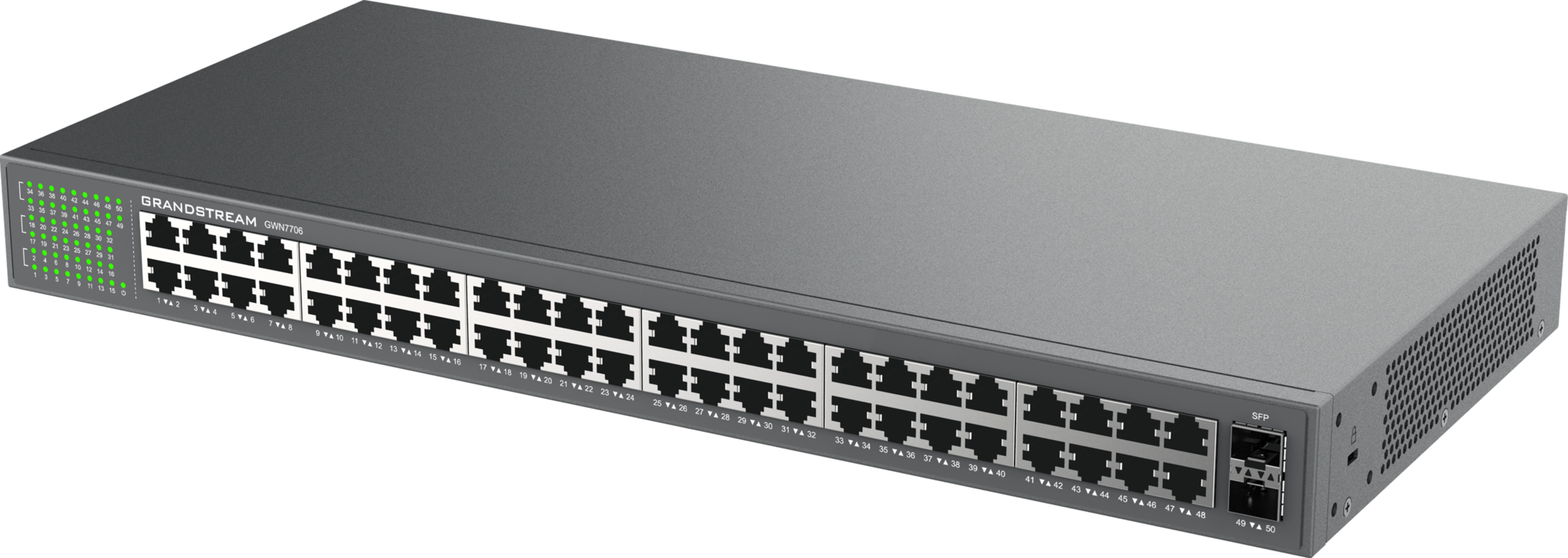 Grandstream Grandstream GWN7706 48-Poorts Gigabit Switch met 2 SFP Poorten